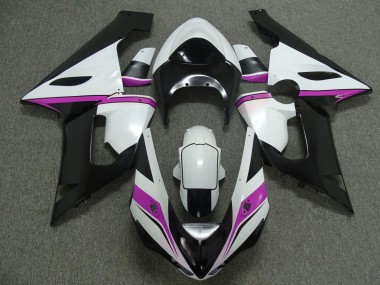 Best 2005-2006 Kawasaki ZX6R Motorcycle Fairings - White Black Pink UK
