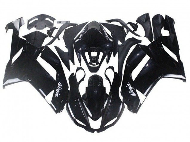 2007-2008 Kawasaki ZX6R Abs Motorcycle Fairings - Glossy Black UK
