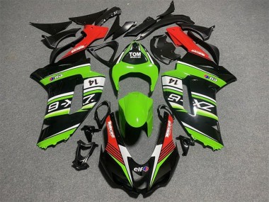 Best 2007-2008 Kawasaki ZX6R Motorcycle Fairings - Black Green White Red UK