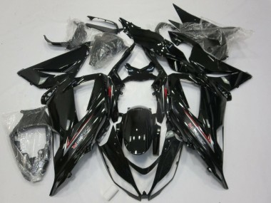 Best 2013-2018 Kawasaki ZX6R Motorcycle Fairings - Glossy Black Silver Red UK