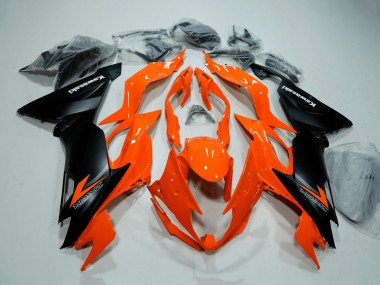 Best 2019-2022 Kawasaki ZX6R Motorcycle Fairings - Orange Matte Black UK
