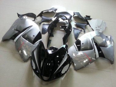Best 1996-2007 Suzuki GSXR1000 Motorcycle Fairings - Glossy Black Silver Chrome UK