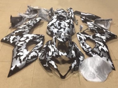 Best 2000-2002 Suzuki GSXR1000 Motorcycle Fairings - Black White Grey Camouflage UK