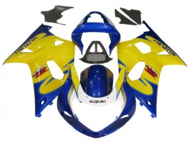 Best 2000-2002 Suzuki GSXR1000 Motorcycle Fairings - Yellow Blue Tribal UK