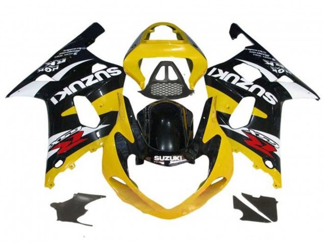 2000-2002 Suzuki GSXR1000 Motorcycle Fairings - Yellow Glossy Black White Red UK