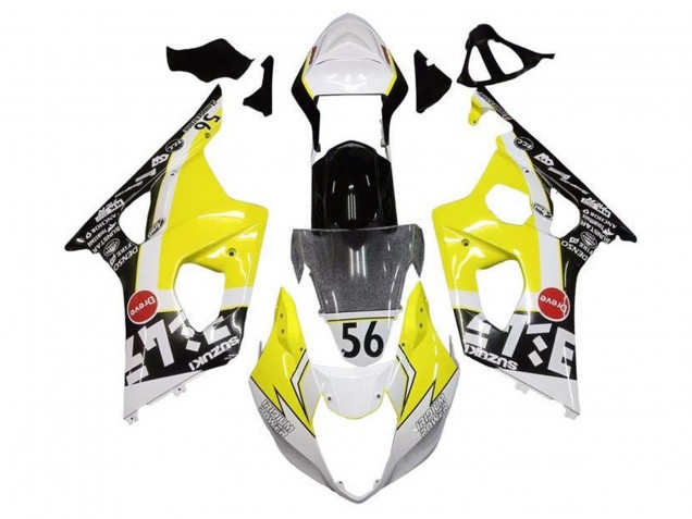 2003-2004 Suzuki GSXR 1000 Motorcycle Fairings - Yellow White Black UK