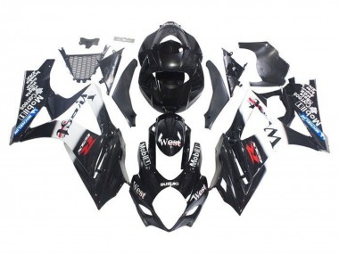 Best 2005-2006 Suzuki GSXR 1000 Motorcycle Fairings - Glossy Black White West UK