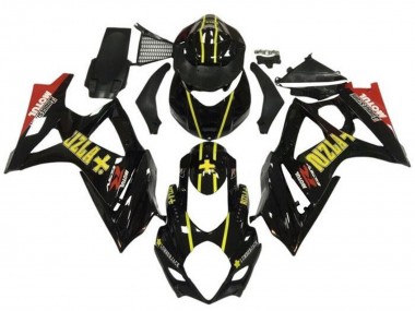 Best 2005-2006 Suzuki GSXR 1000 Motorcycle Fairings - Black Gold Rizla Red UK