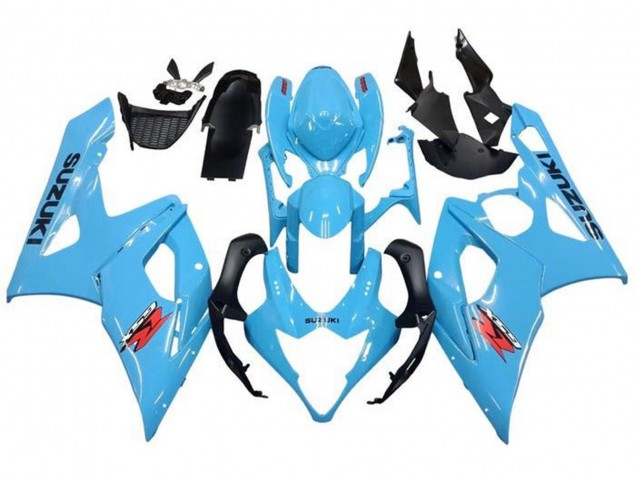 2005-2006 Suzuki GSXR 1000 Motorcycle Fairings - Light Blue Black Red UK