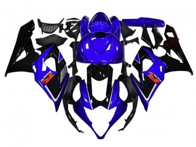 2005-2006 Suzuki GSXR 1000 Motorcycle Fairings - Blue Black White Stripe UK