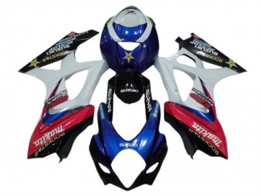 Best 2005-2006 Suzuki GSXR 1000 Motorcycle Fairings - White Red Blue Makita UK