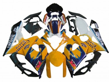 Best 2005-2006 Suzuki GSXR 1000 Motorcycle Fairings - White Yellow Blue Black Corona UK