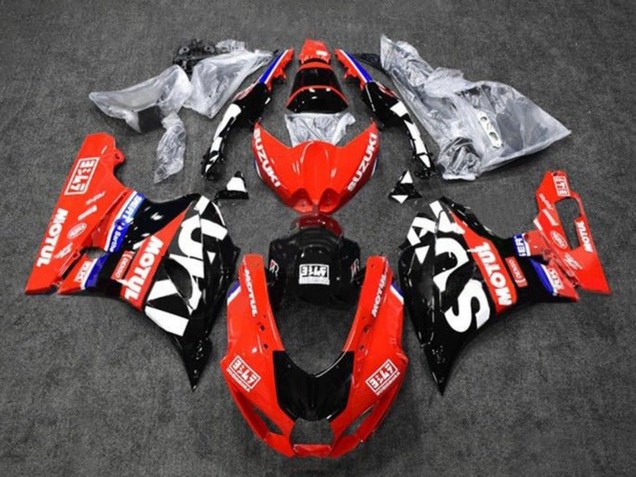 2017-2024 Suzuki GSXR1000 Motorcycle Fairings - Red White Blue Black Motul UK