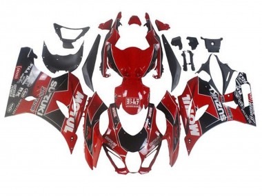 Best 2017-2024 Suzuki GSXR1000 Motorcycle Fairings - Red White Black Motul UK