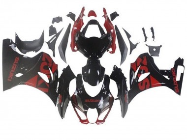 Best 2017-2024 Suzuki GSXR1000 Motorcycle Fairings - Black Dark Red UK