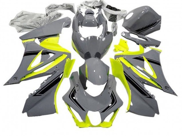 2017-2024 Suzuki GSXR1000 Motorcycle Fairings - Grey Yellow Black UK