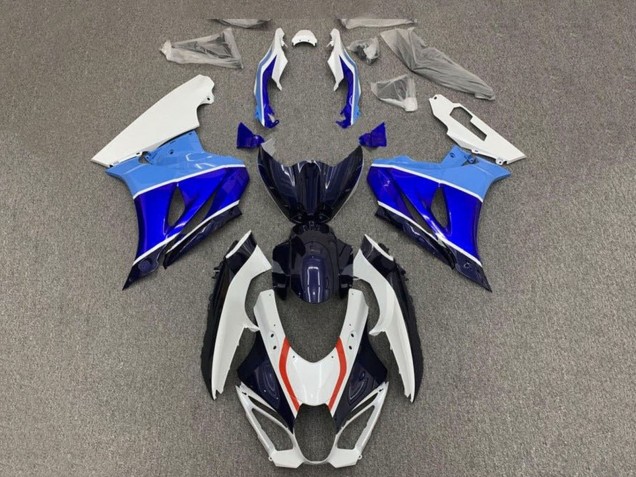 2017-2024 Suzuki GSXR1000 Motorcycle Fairings - White Triple Blue Red UK