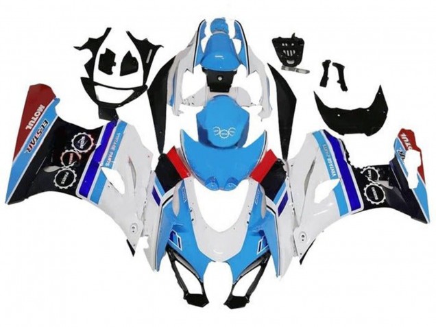 2017-2024 Suzuki GSXR1000 Motorcycle Fairings - White Blue Stripe Red UK