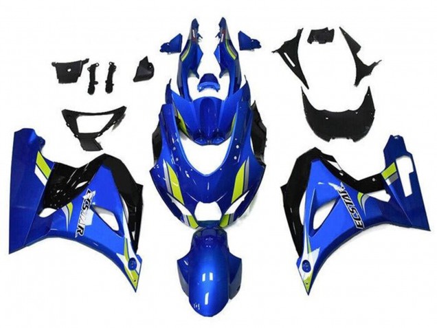 2017-2024 Suzuki GSXR1000 Motorcycle Fairings - Blue Green Black Ecstar UK
