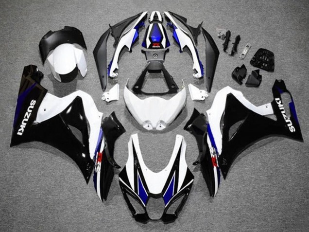 2017-2024 Suzuki GSXR1000 Motorcycle Fairings - White Blue Black UK