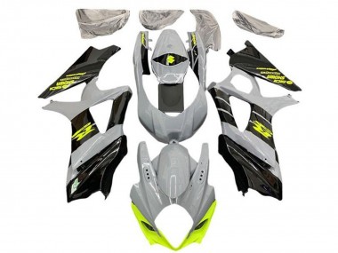Best 2007-2008 Suzuki GSXR 1000 Motorcycle Fairings - Nardo Grey Neon Yellow Black UK