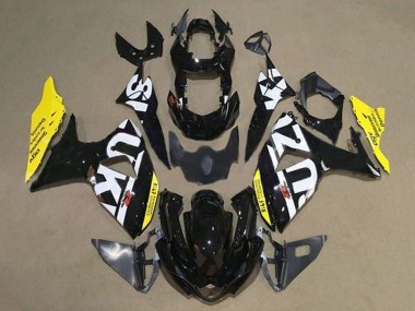 Best 2009-2016 Suzuki GSXR 1000 Motorcycle Fairings - Black White Yellow UK