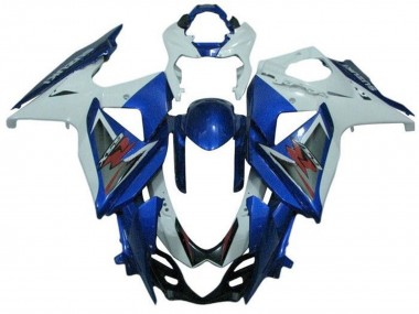 Best 2009-2016 Suzuki GSXR 1000 Bike Fairings - White Blue Silver UK