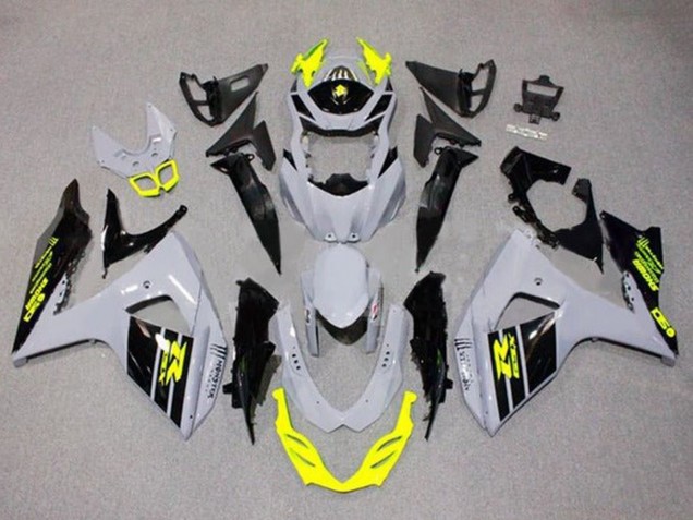 2009-2016 Suzuki GSXR 1000 Motorcycle Fairings - Grey Neon Yellow Black UK