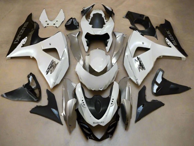 2009-2016 Suzuki GSXR 1000 Motorcycle Fairings - Pearl White Silver Matte Black UK