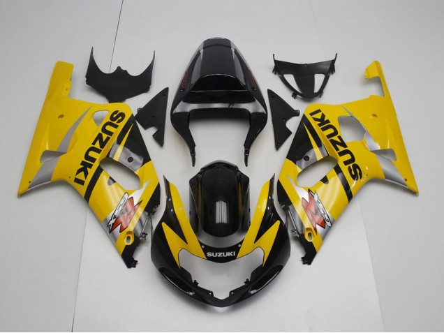 2001-2003 Suzuki GSXR 600 / GSXR 750 Motorcycle Fairing - Yellow Silver Glossy Black UK