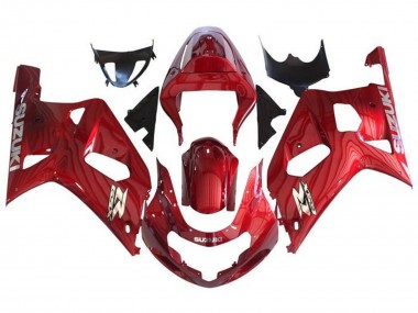 Best 2001-2003 Suzuki GSXR 600 / GSXR 750 Motorcycle Fairings - Red Chrome UK