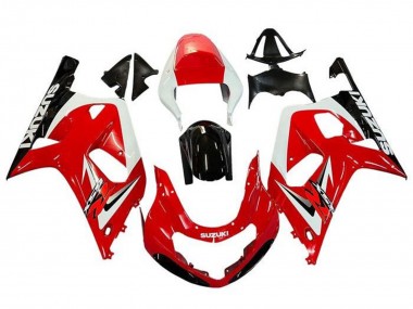 Best 2001-2003 Suzuki GSXR 600 / GSXR 750 Motorcycle Fairings - Red White Glossy Black UK