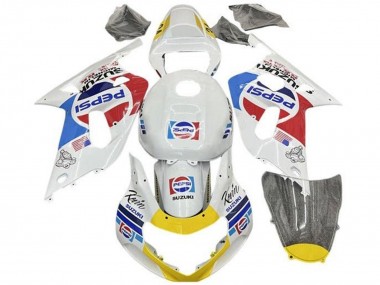 Best 2001-2003 Suzuki GSXR 600 / GSXR 750 Motorcycle Fairings - White Blue Red Yellow Pepsi UK