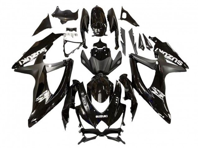 2008-2010 Suzuki GSXR 600 / GSXR 750 Motorcycle Fairing - Glossy Black Matte Black UK