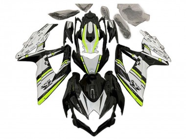 Best 2008-2010 Suzuki GSXR 600 / GSXR 750 Motorcycle Fairings - White Green Glossy Black UK