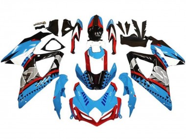 Best 2008-2010 Suzuki GSXR 600 / GSXR 750 Motorcycle Fairings - Blue Red Black Shape UK
