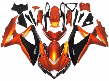 Best 2008-2010 Suzuki GSXR 600 / GSXR 750 Motorcycle Fairings - Orange Black UK