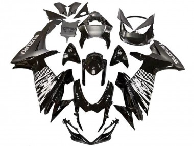 Best 2011-2024 Suzuki GSXR 600 / GSXR 750 Motorcycle Fairings - Glossy Black Silver UK