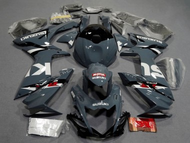 Best 2011-2024 Suzuki GSXR 600 / GSXR 750 Motorcycle Fairings - Dark Nardo Grey White Black Red Motul UK