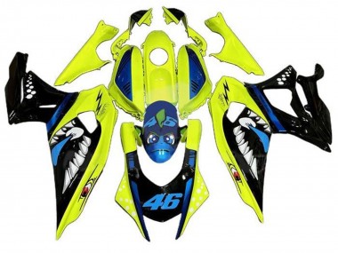 Best 2021-2024 Yamaha YZF R7 Motorcycle Fairings - Yellow Black Shark UK