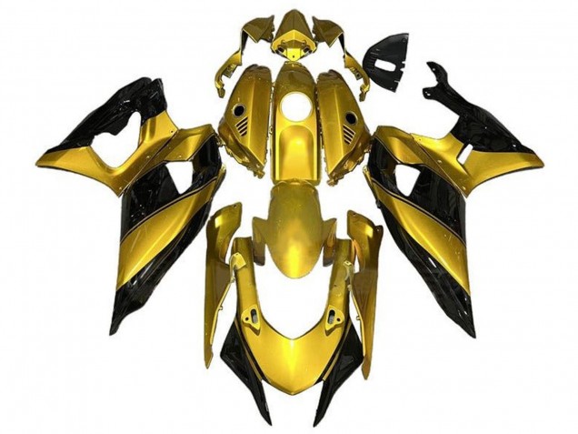 2021-2024 Yamaha YZF R7 Motorcycle Fairings - Gold Black UK
