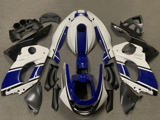1996-2007 Yamaha YZF600R Thundercat Motorcycle Fairings - White Dark Blue UK