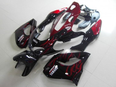 Best 1997-2007 Yamaha YZF 1000R Thunderace Motorcycle Fairings - Black White Red Flame UK