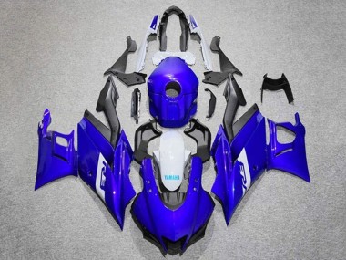 Best 2019-2021 Yamaha YZF R3/R25 Motorcycle Fairings - Blue White Matte Black UK