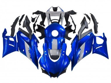 Best 2019-2021 Yamaha YZF R3/R25 Motorcycle Fairings - Blue Grey Black UK