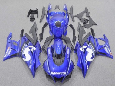 Best 2019-2021 Yamaha YZF R3/R25 Motorcycle Fairings - Blue White Black MoviStar UK