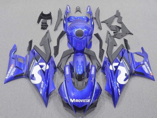 2019-2021 Yamaha YZF R3/R25 Motorcycle Fairings - Blue White Black MoviStar UK