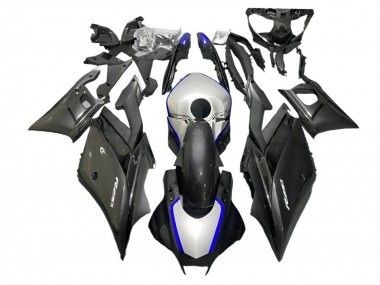 Best 2022-2024 Yamaha YZF R3/R25 Motorcycle Fairings - Silver Blue Black Carbon Fiber Style UK