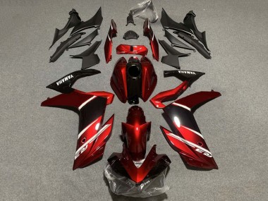 Best 2022-2024 Yamaha YZF R3/R25 Motorcycle Fairings - Red White Glossy Black UK
