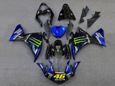 Best 2009-2011 Yamaha YZF 1000 R1 Motorcycle Fairings - Blue Glossy Black Green Monster Energy UK